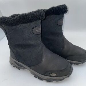 North Face Bella Alta Primaloft Waterproof Black Snow Winter‎ Boots Women's Sz 8
